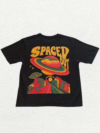 Spaced Out Oversized T-Shirt [Black/XL]