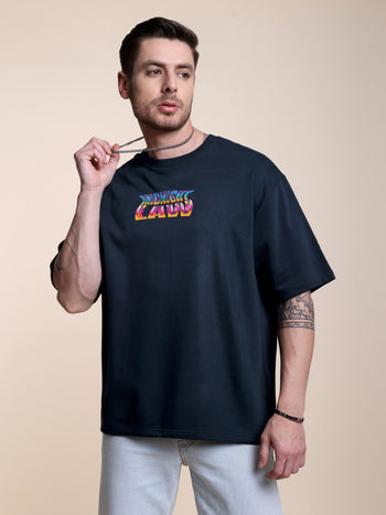Dazed Oversized T-Shirt [Navy/Large]