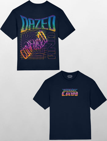 Dazed Oversized T-Shirt [Navy/Large]
