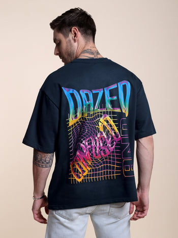 Dazed Oversized T-Shirt [Navy/Large]