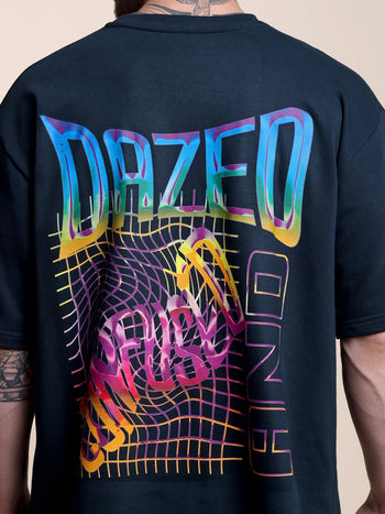 Dazed Oversized T-Shirt [Navy/Large]