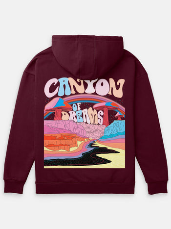 Canyon of Dreams Heavyweight Hoodie [Unisex] - 400 GSM-Far Out 60s Collection featuring t-shirts, oversized t-shirts, hoodies, and sweatshirts with retro designs, capturing the bold and vibrant spirit of the 1960s