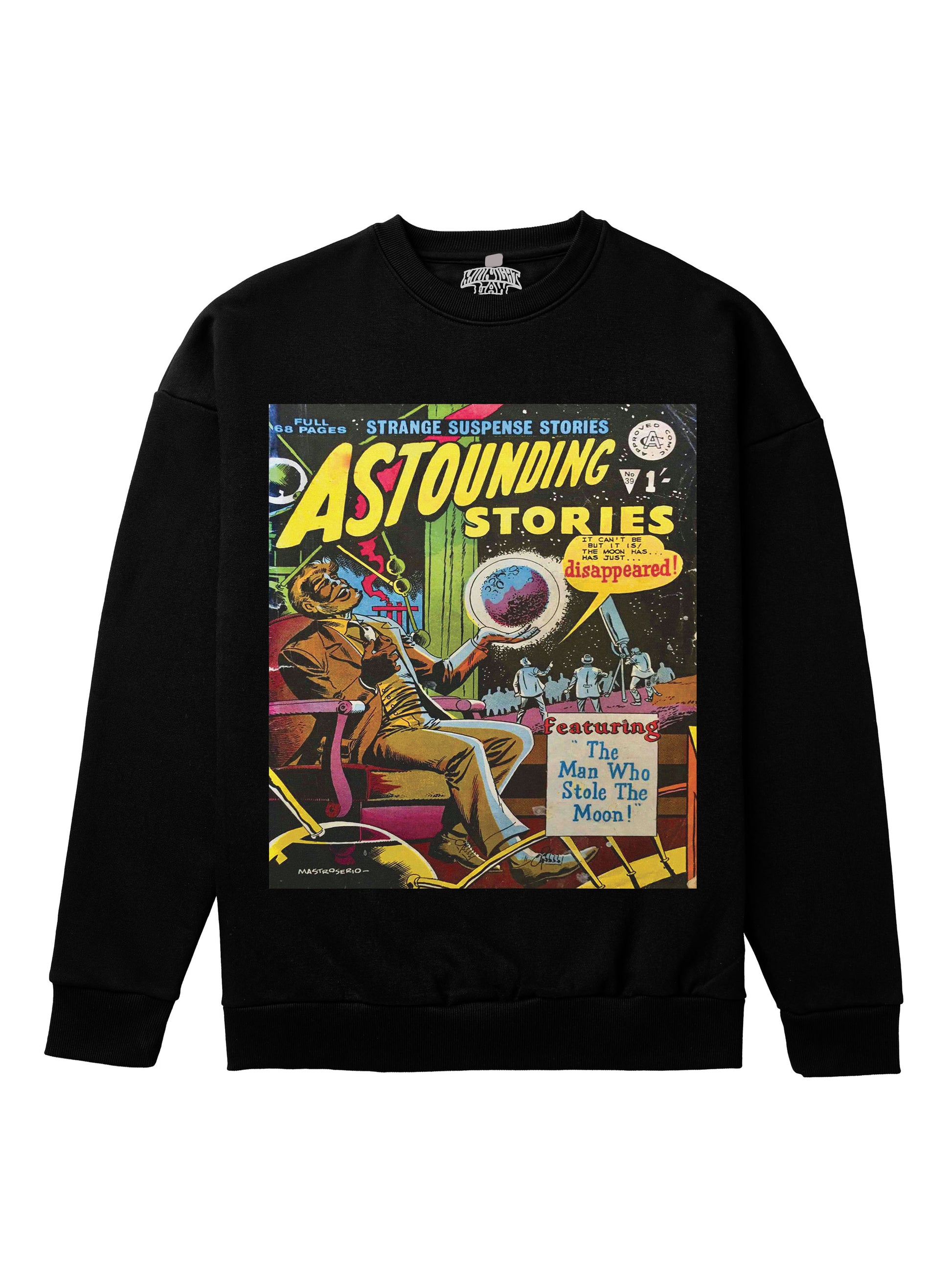 Astounding Stories Heavyweight Sweatshirt [Unisex] - 400 GSM-Comic 50s Collection featuring t-shirts, oversized t-shirts, hoodies, and sweatshirts with vibrant, retro comic-inspired designs, combining bold style and comfort