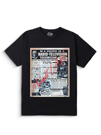 [Black / L] Radio Television Regular Fit T-Shirt