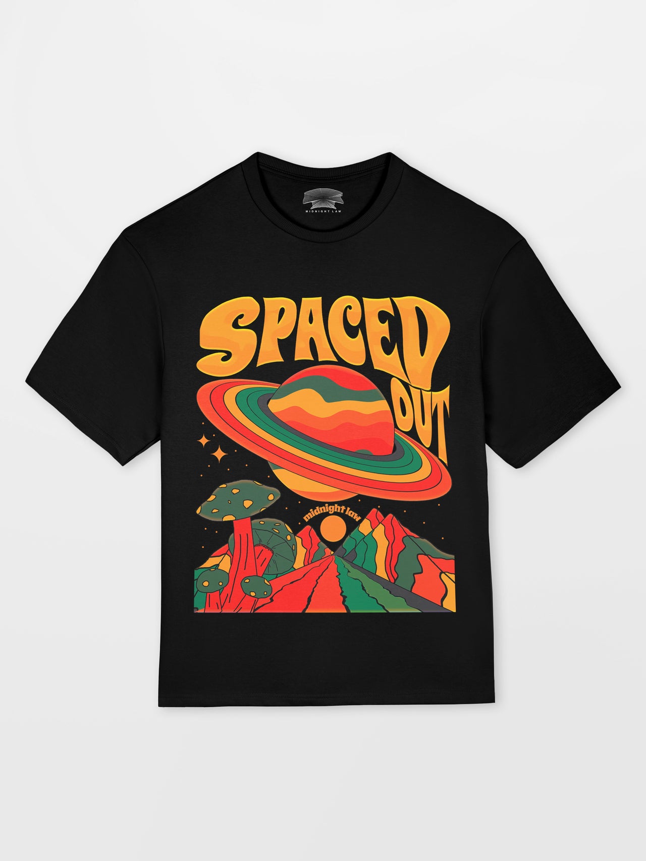 [Black / XL] Spaced Out Oversized T-Shirt
