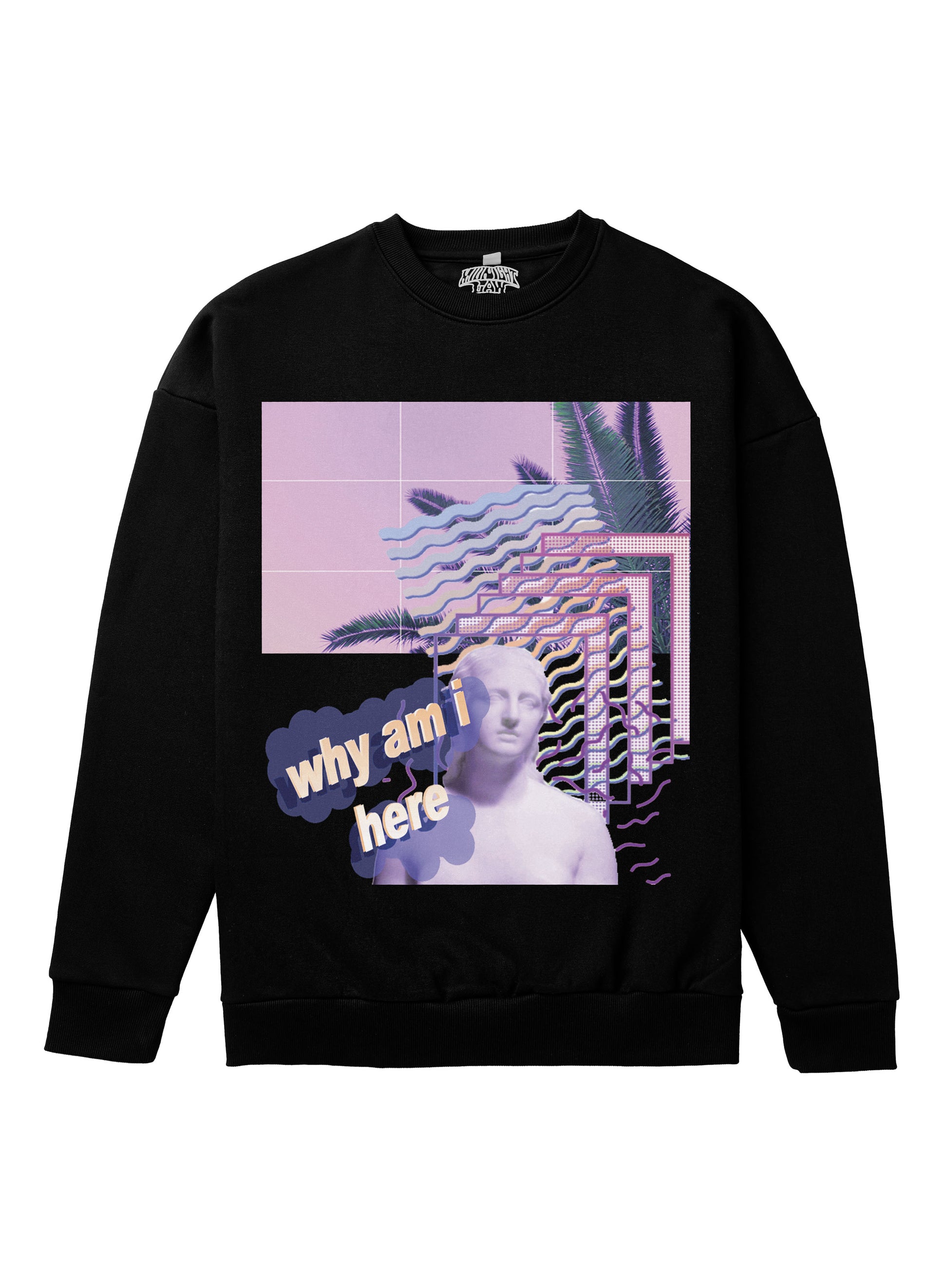 Vapor Heavyweight Sweatshirt [Unisex] - 400 GSM-Vaporwave Collection featuring t-shirts, oversized t-shirts, hoodies, and sweatshirts with retro-futuristic designs, crafted for style and comfort