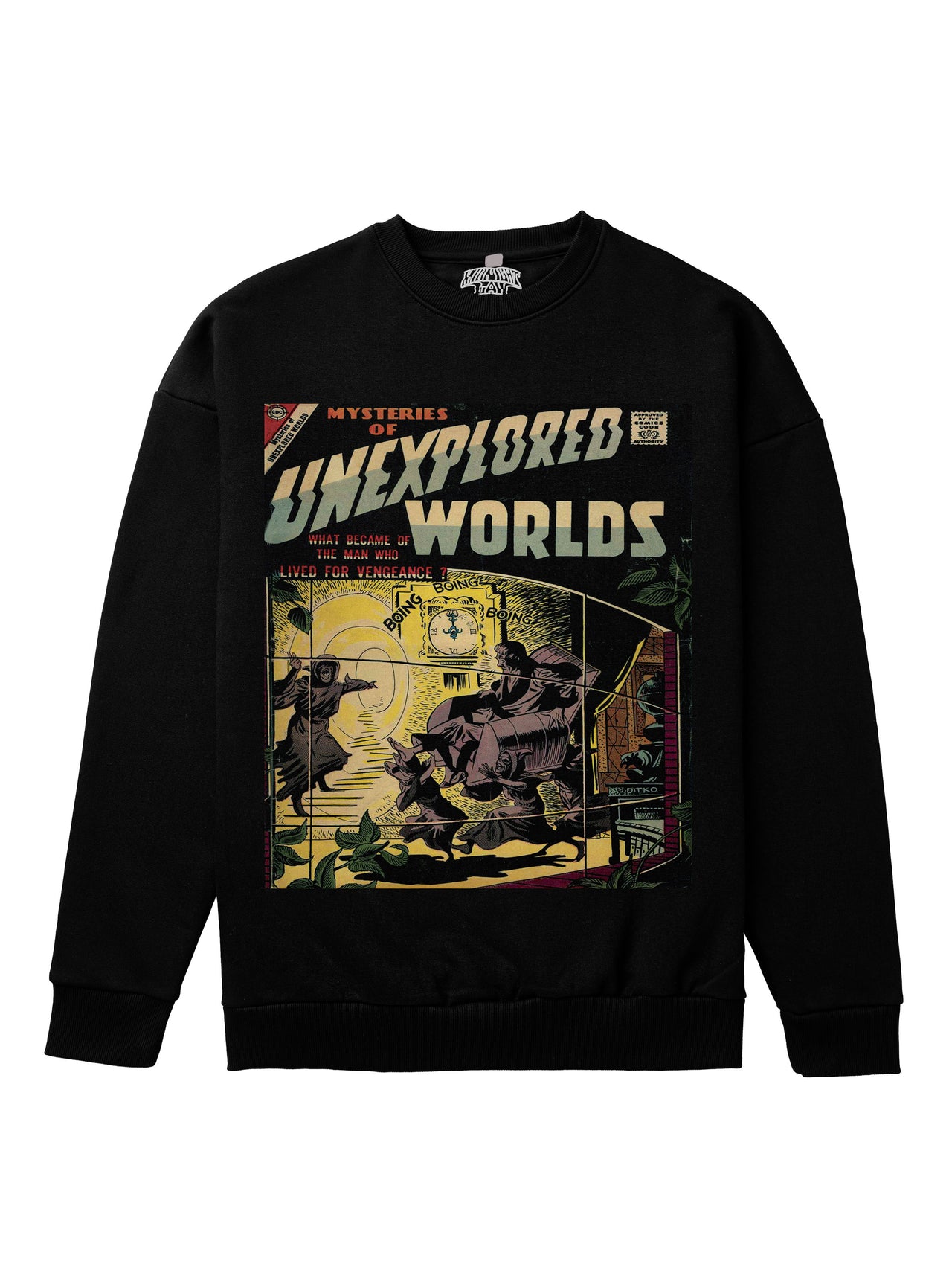 Unexplored Worlds Heavyweight Sweatshirt [Unisex] - 400 GSM-Comic 50s Collection featuring t-shirts, oversized t-shirts, hoodies, and sweatshirts with vibrant, retro comic-inspired designs, combining bold style and comfort