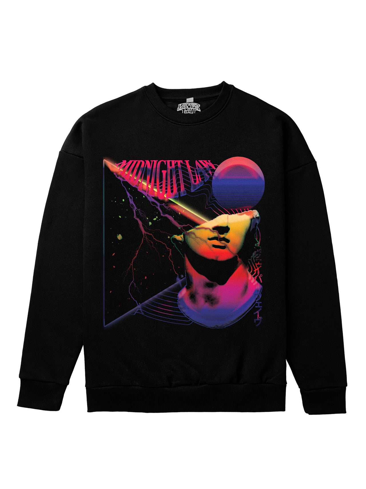 Thunder Blood Heavyweight Sweatshirt [Unisex] - 400 GSM-Vaporwave Collection featuring t-shirts, oversized t-shirts, hoodies, and sweatshirts with retro-futuristic designs, crafted for style and comfort