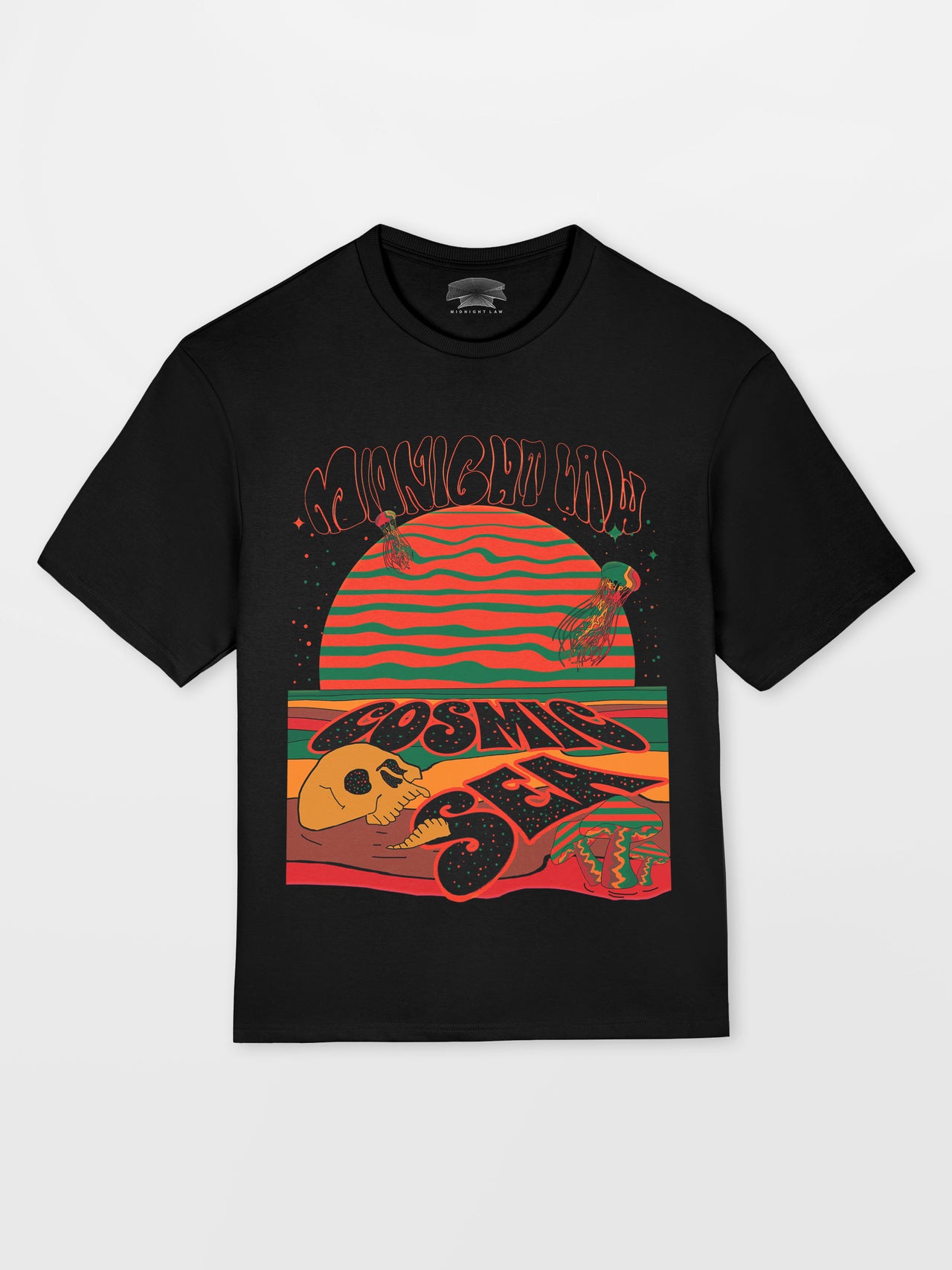 [Black / S] Cosmic Sea Oversized T-Shirt