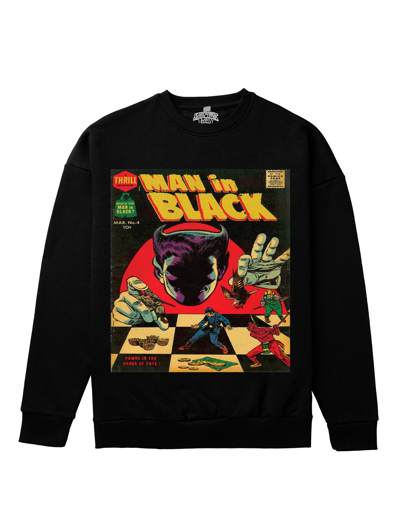 Man in Black Heavyweight Sweatshirt [Unisex] - 400 GSM