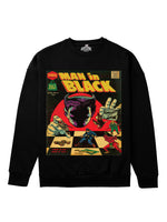 Man in Black Heavyweight Sweatshirt [Unisex] - 400 GSM-Comic 50s Collection featuring t-shirts, oversized t-shirts, hoodies, and sweatshirts with vibrant, retro comic-inspired designs, combining bold style and comfort