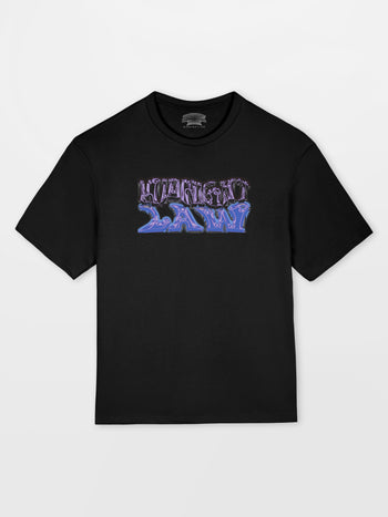 [Black / L] Liquid Violet Oversized T-Shirt