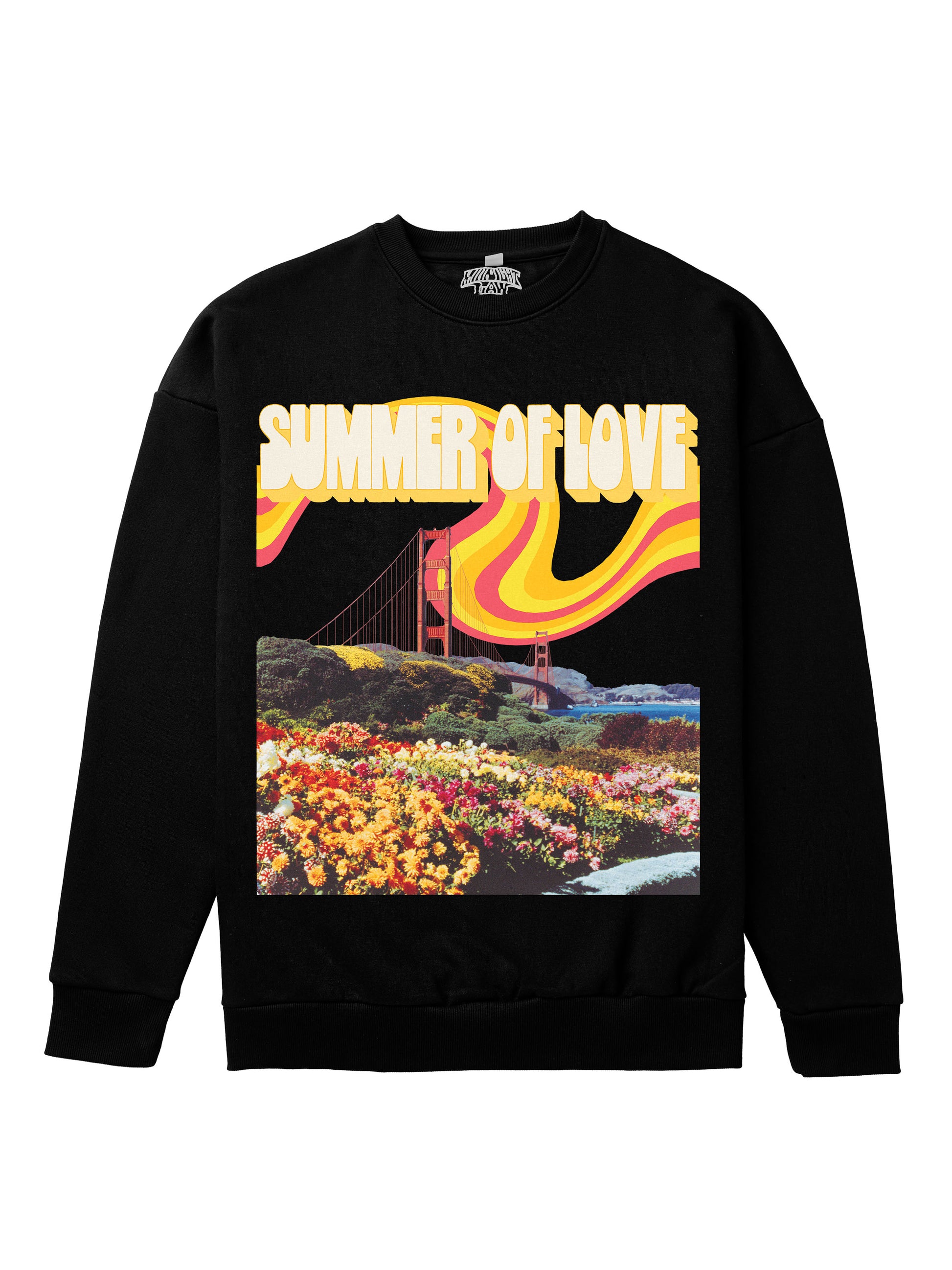 Summer of Love Heavyweight Sweatshirt [Unisex] - 400 GSM-Far Out 60s Collection featuring t-shirts, oversized t-shirts, hoodies, and sweatshirts with retro designs, capturing the bold and vibrant spirit of the 1960s