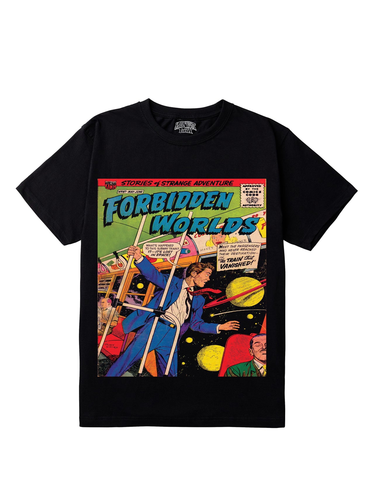 FW Space Train Regular Fit T-Shirt [Unisex]-Comic 50s Collection featuring t-shirts, oversized t-shirts, hoodies, and sweatshirts with vibrant, retro comic-inspired designs, combining bold style and comfort