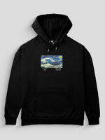 [Black / M] Starry Wave Heavyweight Hoodie [Unisex] - 400 GSM