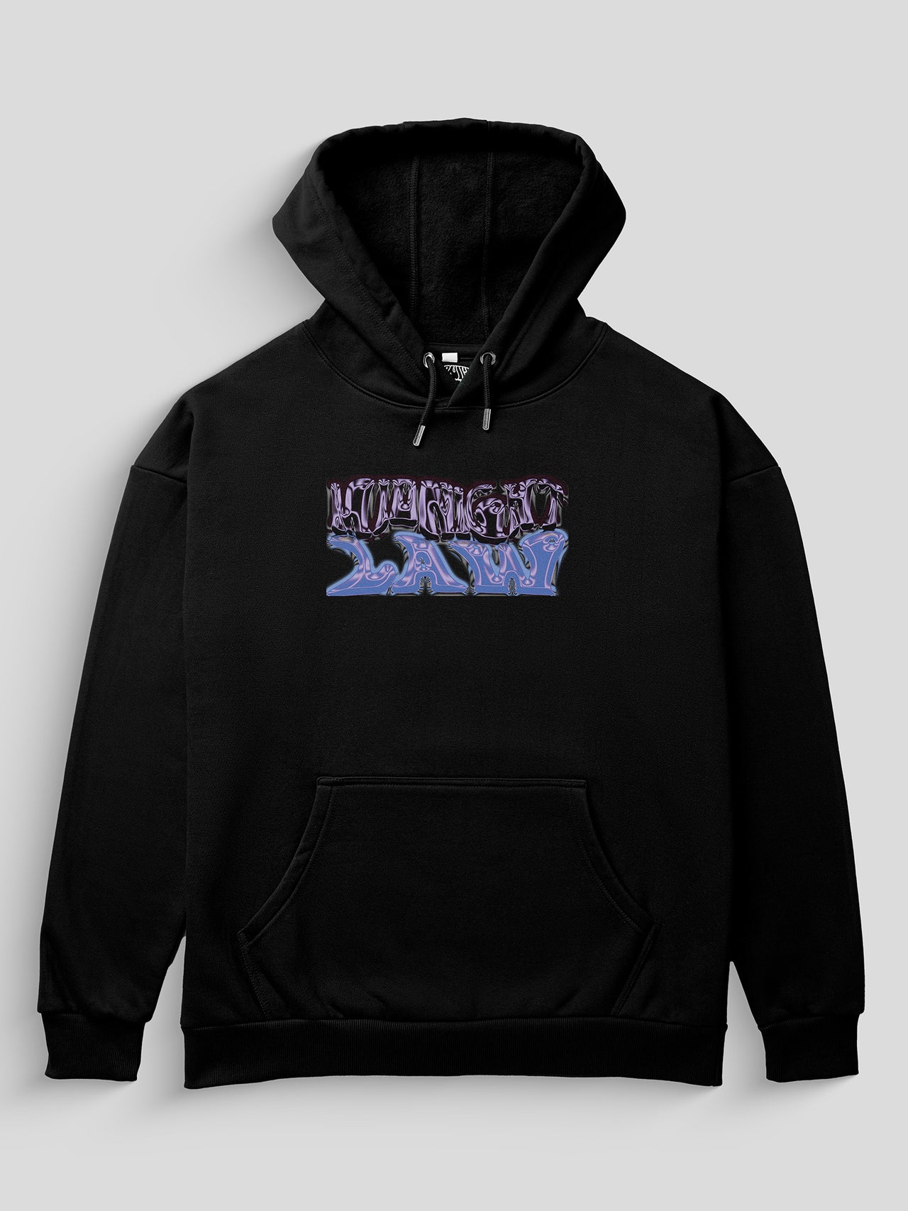 [Black / L] Liquid Violet Heavyweight Hoodie [Unisex] - 400 GSM