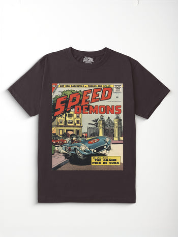 [Coffee / XL] Speed Demons Regular Fit T-Shirt