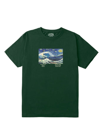 [Forest Green / L] Starry Wave Regular Fit T-Shirt