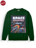 [FOREST GREEN / L] Space Adventures Heavyweight Sweatshirt [Unisex] - 400 GSM