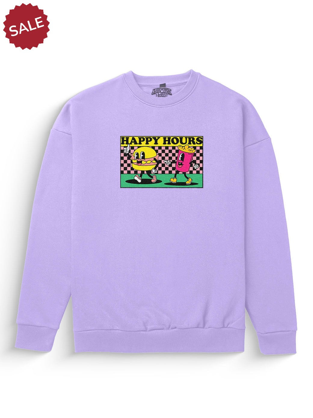 [LAVENDER / XL] Happy Hours Heavyweight Sweatshirt [Unisex] - 400 GSM