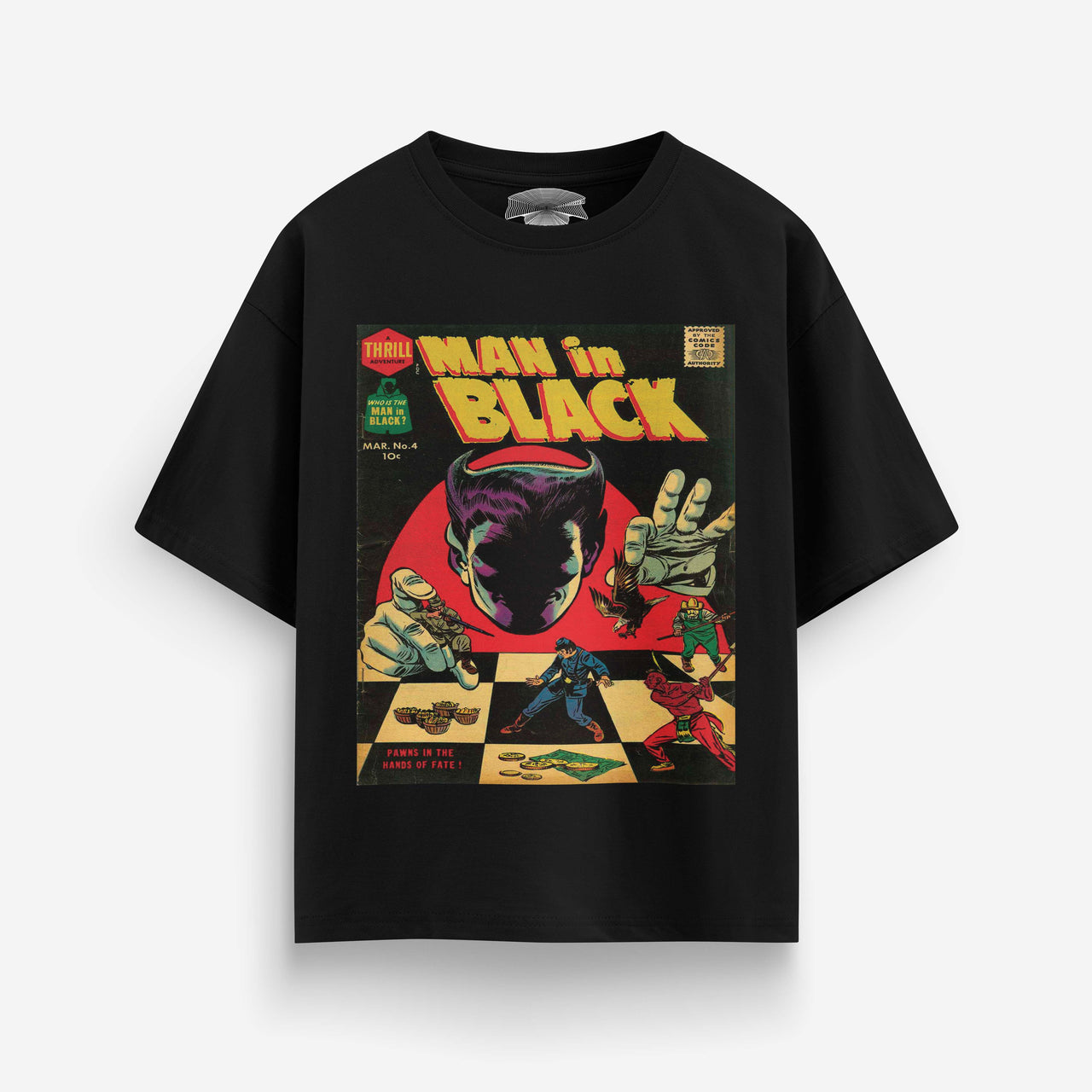 Man in Black Heavyweight Oversized T-Shirt [Unisex]