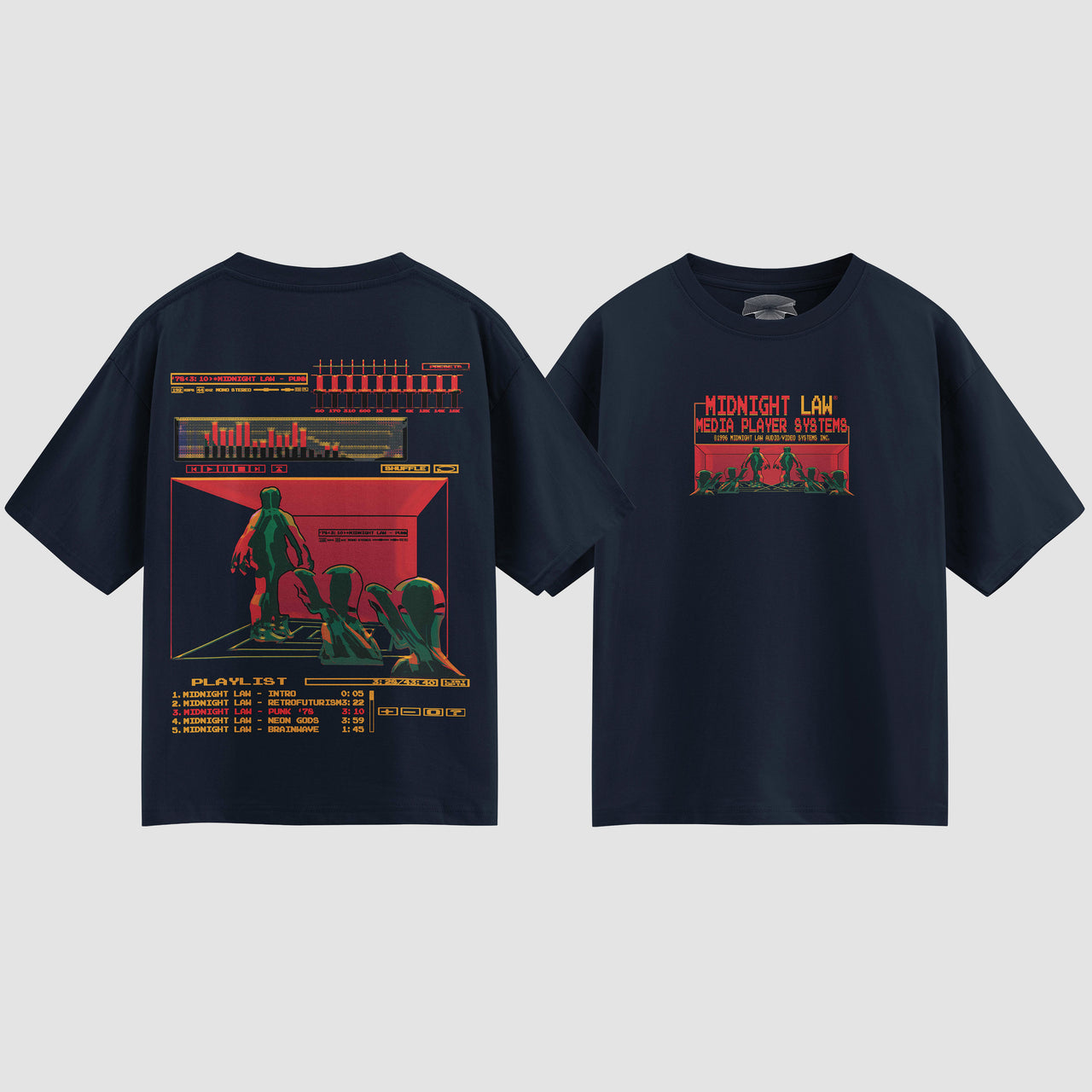 Media Player Heavyweight Oversized T-Shirt [Unisex]