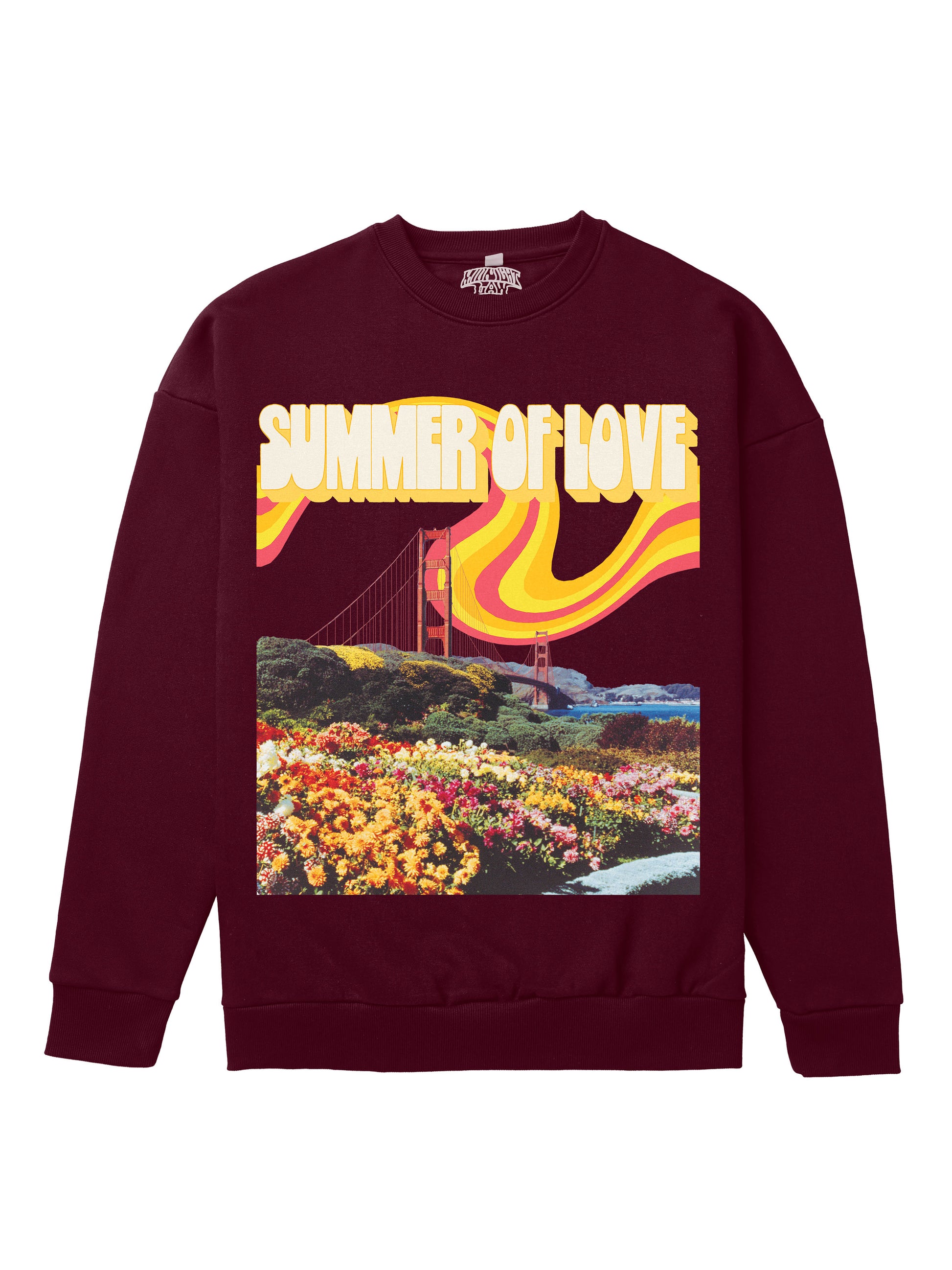 Summer of Love Heavyweight Sweatshirt [Unisex] - 400 GSM-Far Out 60s Collection featuring t-shirts, oversized t-shirts, hoodies, and sweatshirts with retro designs, capturing the bold and vibrant spirit of the 1960s