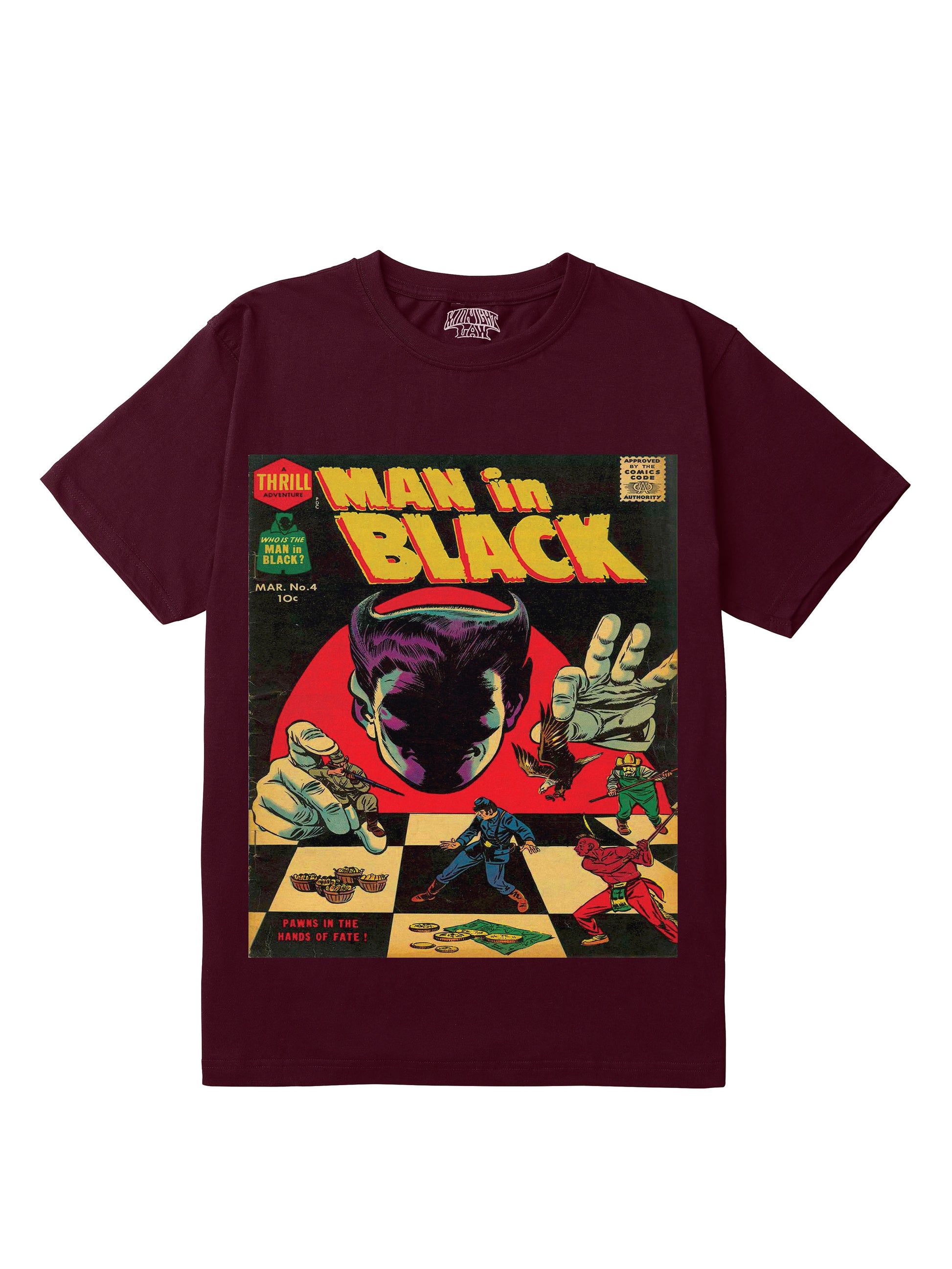 Man in Black Regular Fit T-Shirt [Unisex]-Comic 50s Collection featuring t-shirts, oversized t-shirts, hoodies, and sweatshirts with vibrant, retro comic-inspired designs, combining bold style and comfort