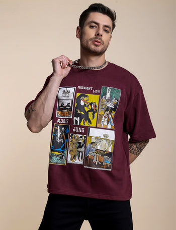 Moriz Jung 02 Oversized T-Shirt [Maroon/XL]