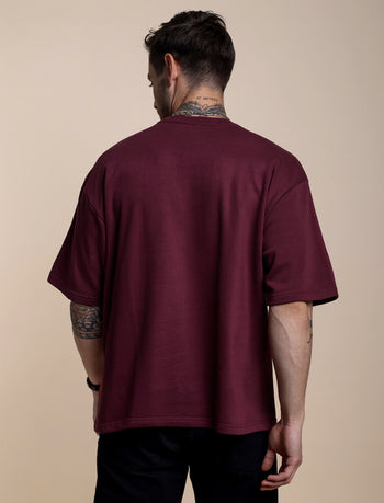 Moriz Jung 02 Oversized T-Shirt [Maroon/XL]
