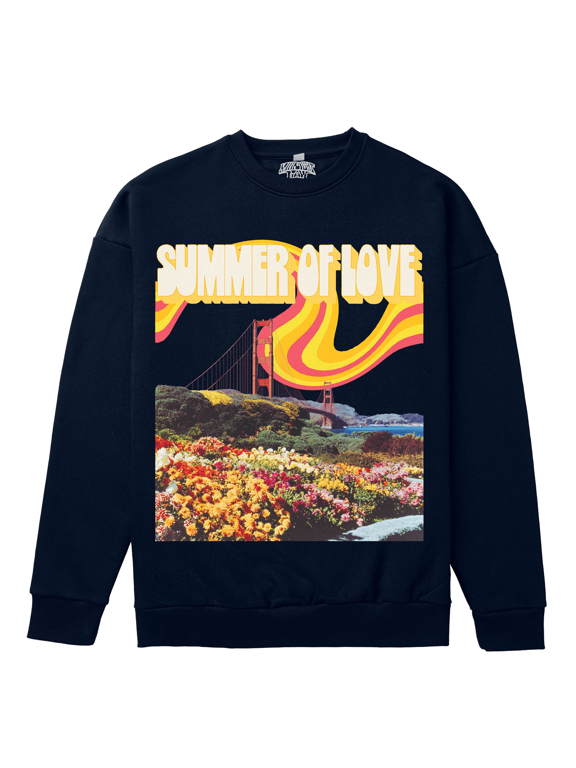 Summer of Love Heavyweight Sweatshirt [Unisex] - 400 GSM-Far Out 60s Collection featuring t-shirts, oversized t-shirts, hoodies, and sweatshirts with retro designs, capturing the bold and vibrant spirit of the 1960s