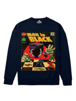 Man in Black Heavyweight Sweatshirt [Unisex] - 400 GSM-Comic 50s Collection featuring t-shirts, oversized t-shirts, hoodies, and sweatshirts with vibrant, retro comic-inspired designs, combining bold style and comfort