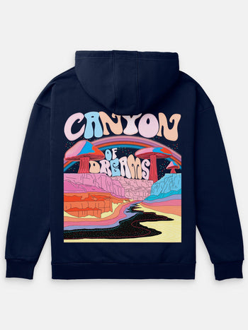 Canyon of Dreams Heavyweight Hoodie [Unisex] - 400 GSM-Far Out 60s Collection featuring t-shirts, oversized t-shirts, hoodies, and sweatshirts with retro designs, capturing the bold and vibrant spirit of the 1960s