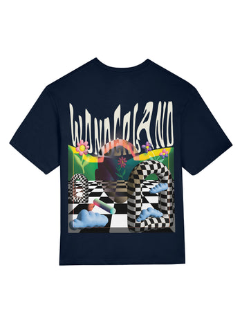 [Navy / L] Wonderland Oversized T-Shirt