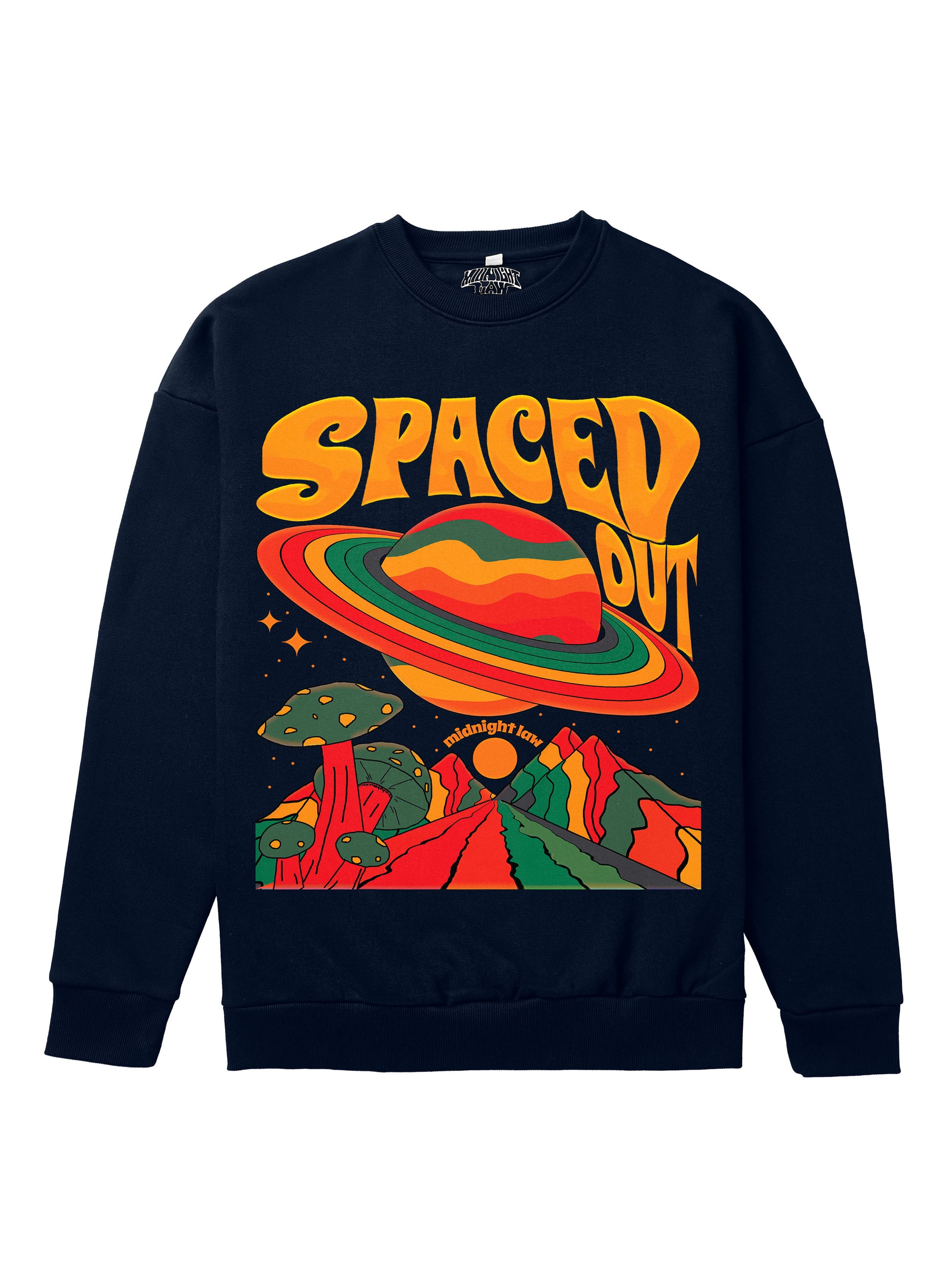 Spaced Out Heavyweight Sweatshirt [Unisex] - 400 GSM-Spacehead Collection featuring t-shirts, oversized t-shirts, hoodies, and sweatshirts with cosmic-inspired designs, offering a blend of style and comfort