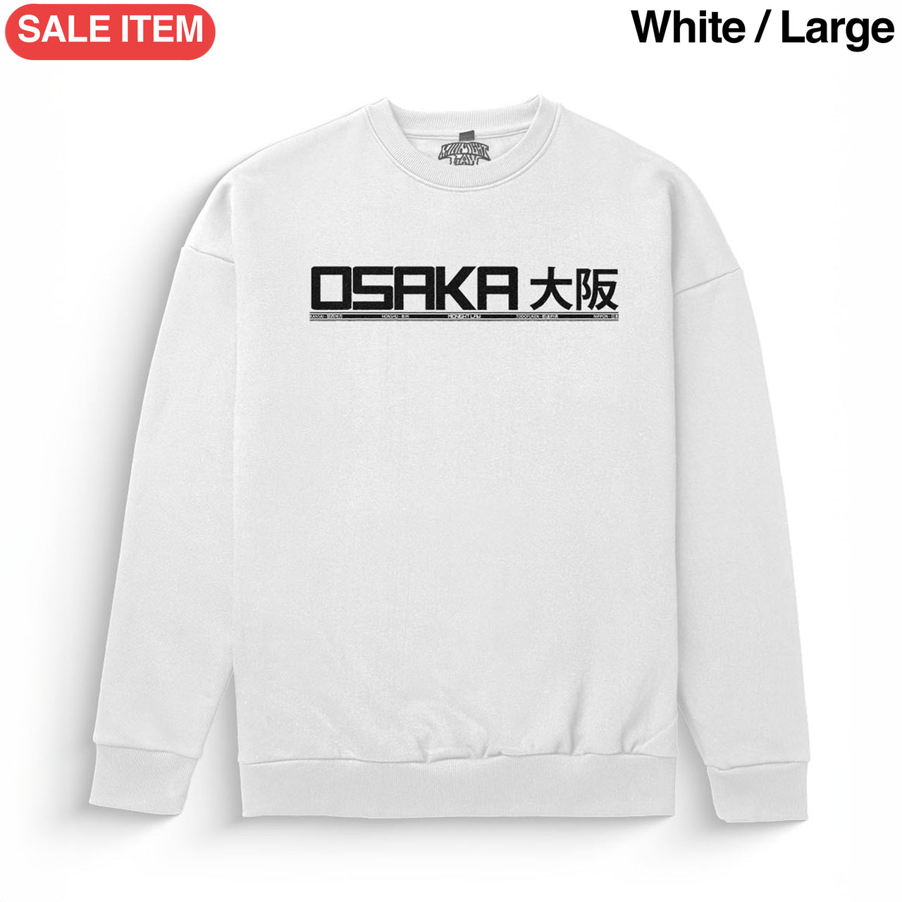 [SALE] Osaka (White) Heavyweight Sweatshirt [Unisex] - 400 GSM