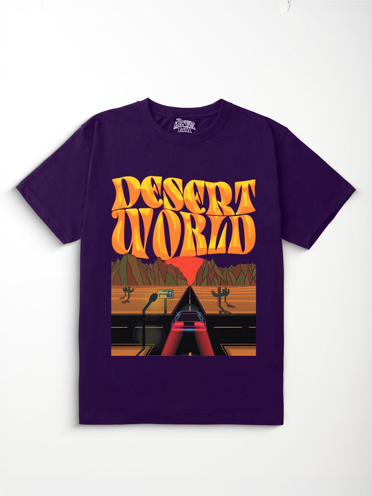 [Purple / L] Desert World Regular Fit T-Shirt