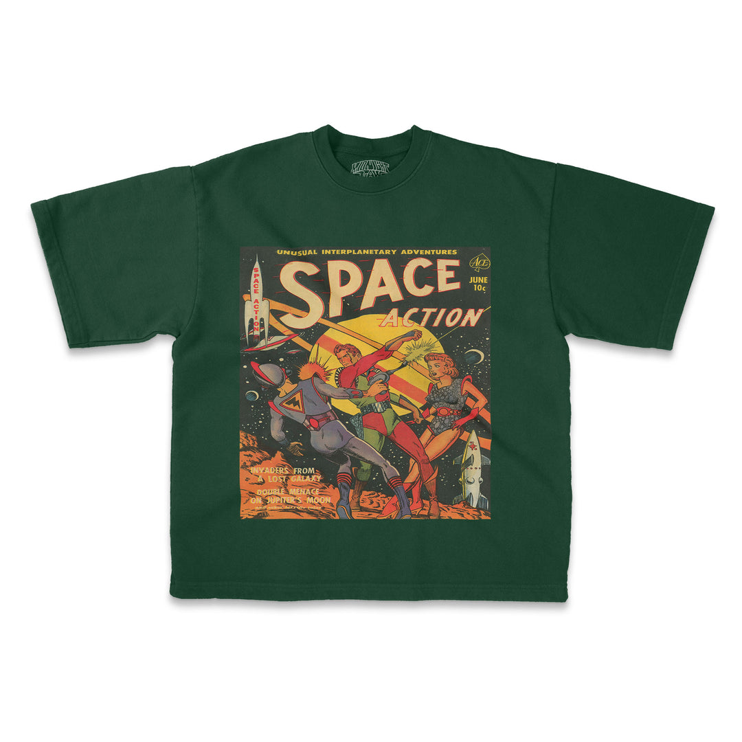 Space Action Oversized T-Shirt