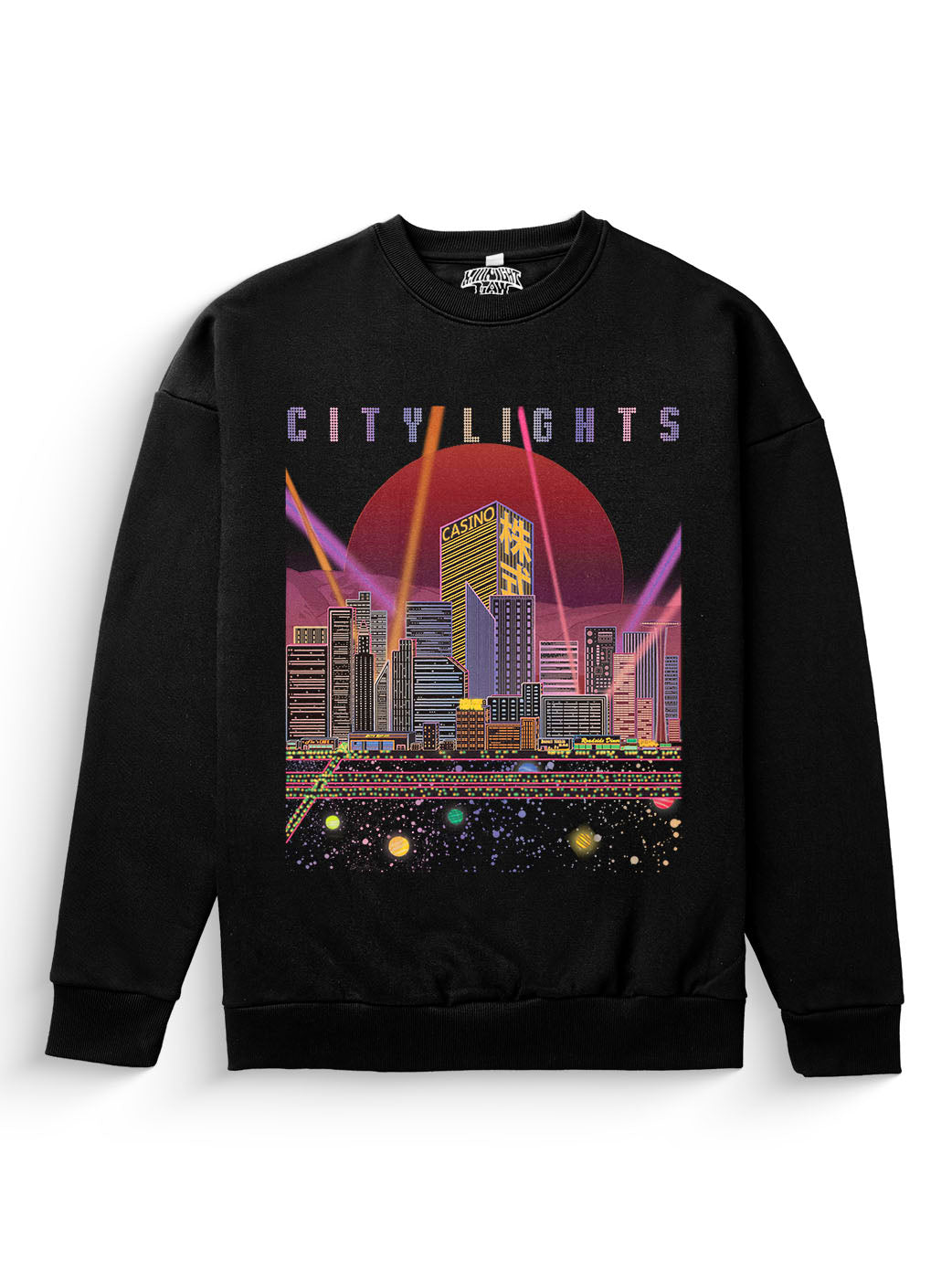 [BLACK / LARGE] SALE - City Lights Heavyweight Sweatshirt [Unisex] - 400 GSM