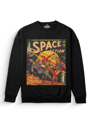 Space Action Heavyweight Sweatshirt [Unisex]