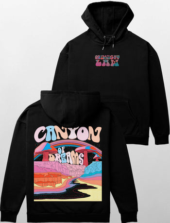 Canyon of Dreams Heavyweight Hoodie [Unisex] - 400 GSM-Far Out 60s Collection featuring t-shirts, oversized t-shirts, hoodies, and sweatshirts with retro designs, capturing the bold and vibrant spirit of the 1960s