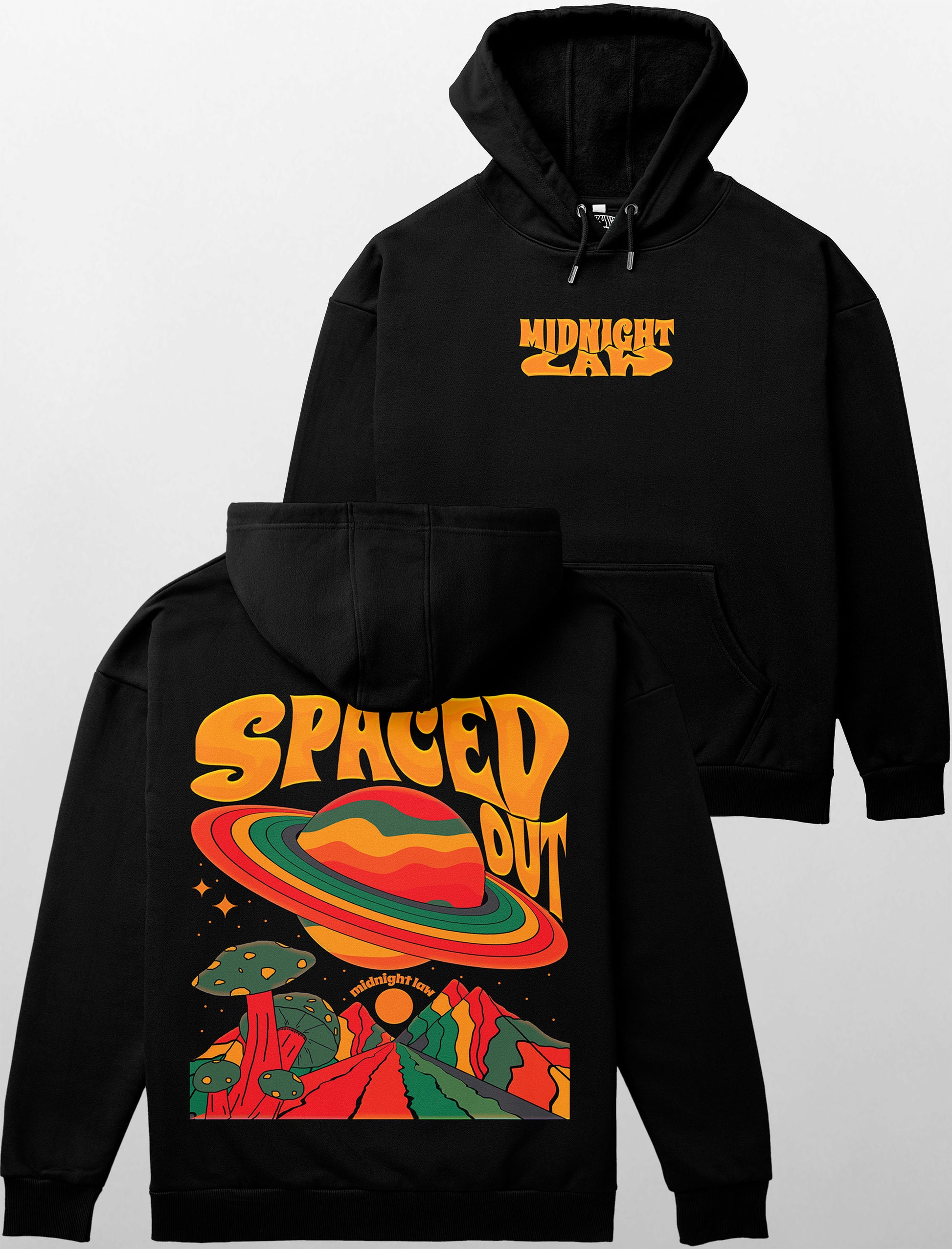 Spaced Out Heavyweight Hoodie [Unisex] - 400 GSM-Spacehead Collection featuring t-shirts, oversized t-shirts, hoodies, and sweatshirts with cosmic-inspired designs, offering a blend of style and comfort