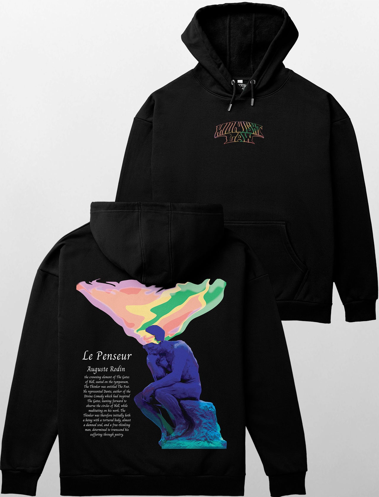 [Black / S] Thinker Heavyweight Hoodie [Unisex] - 400 GSM
