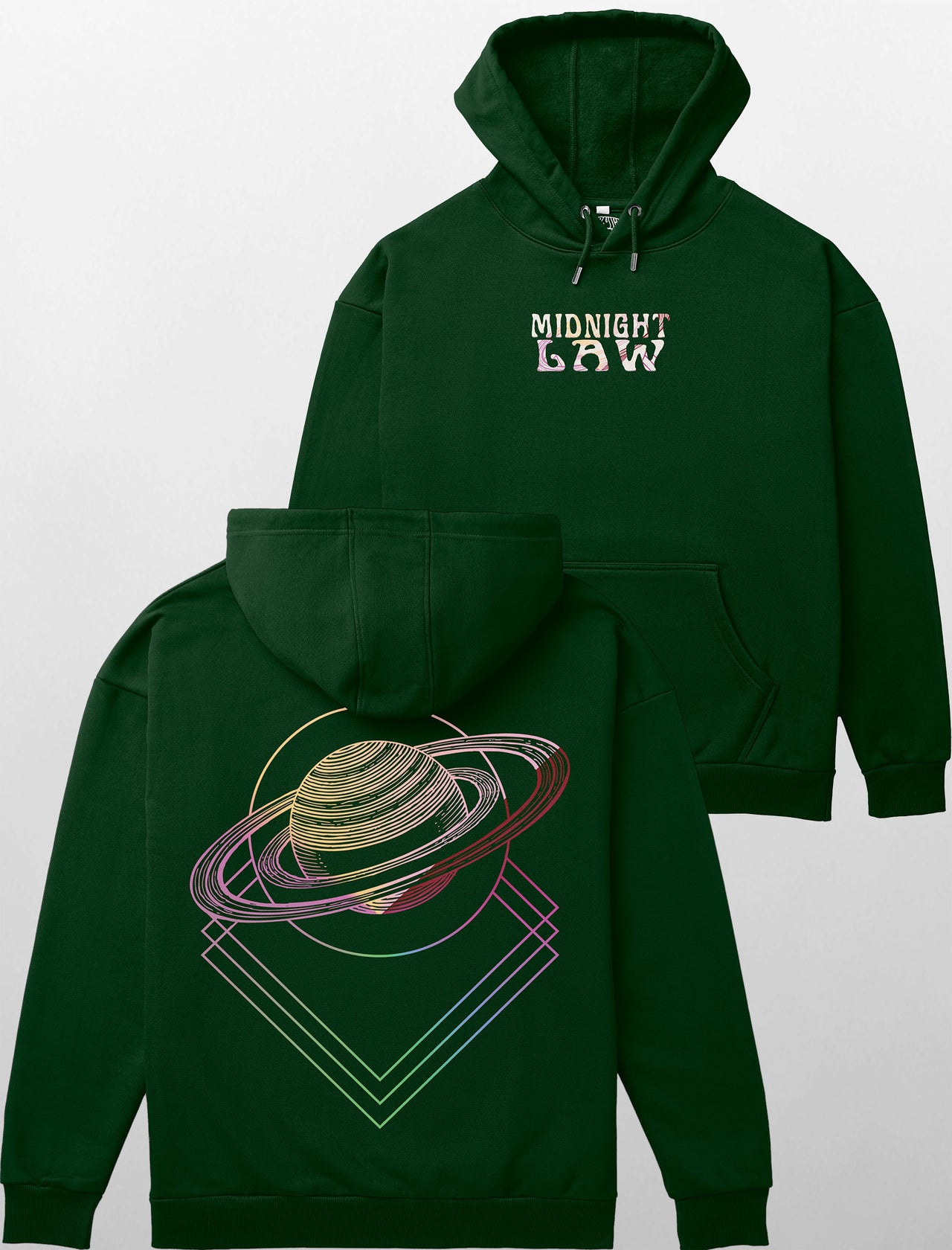 [Forest Green / S] Saturn Heavyweight Hoodie [Unisex] - 400 GSM