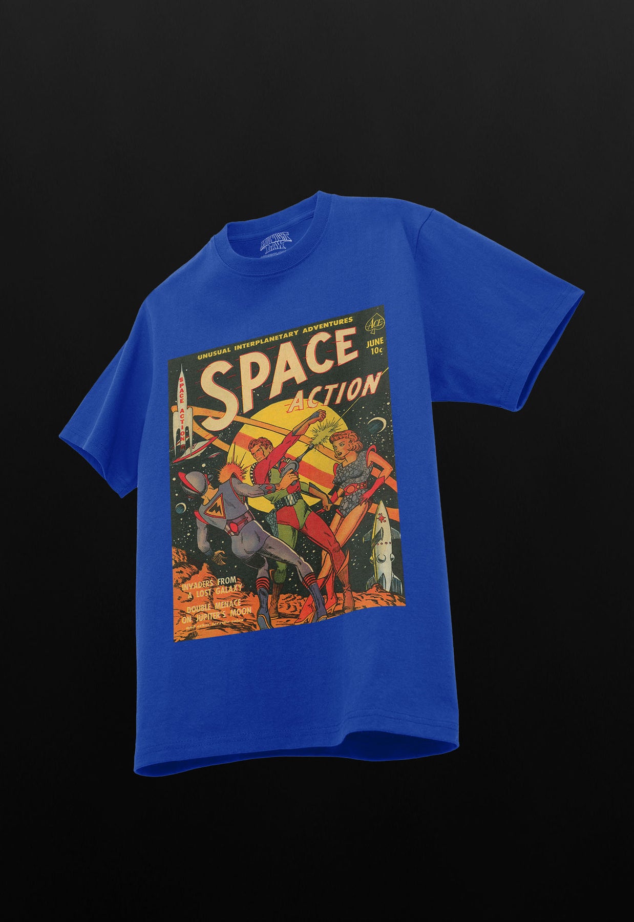 Space Action Oversized T-Shirt – Midnight LAW India