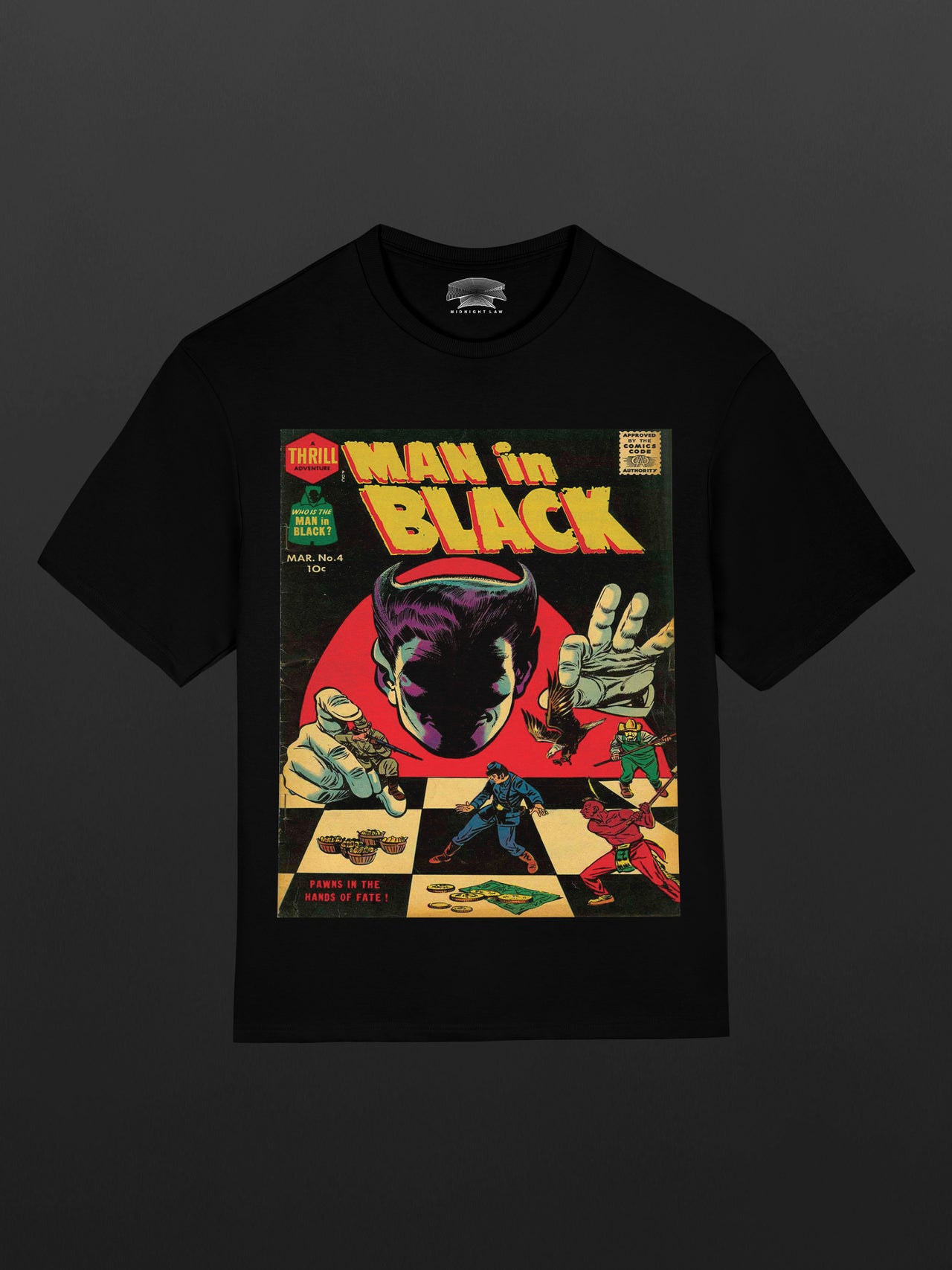 Man in Black Heavyweight Oversized T-Shirt [Unisex]