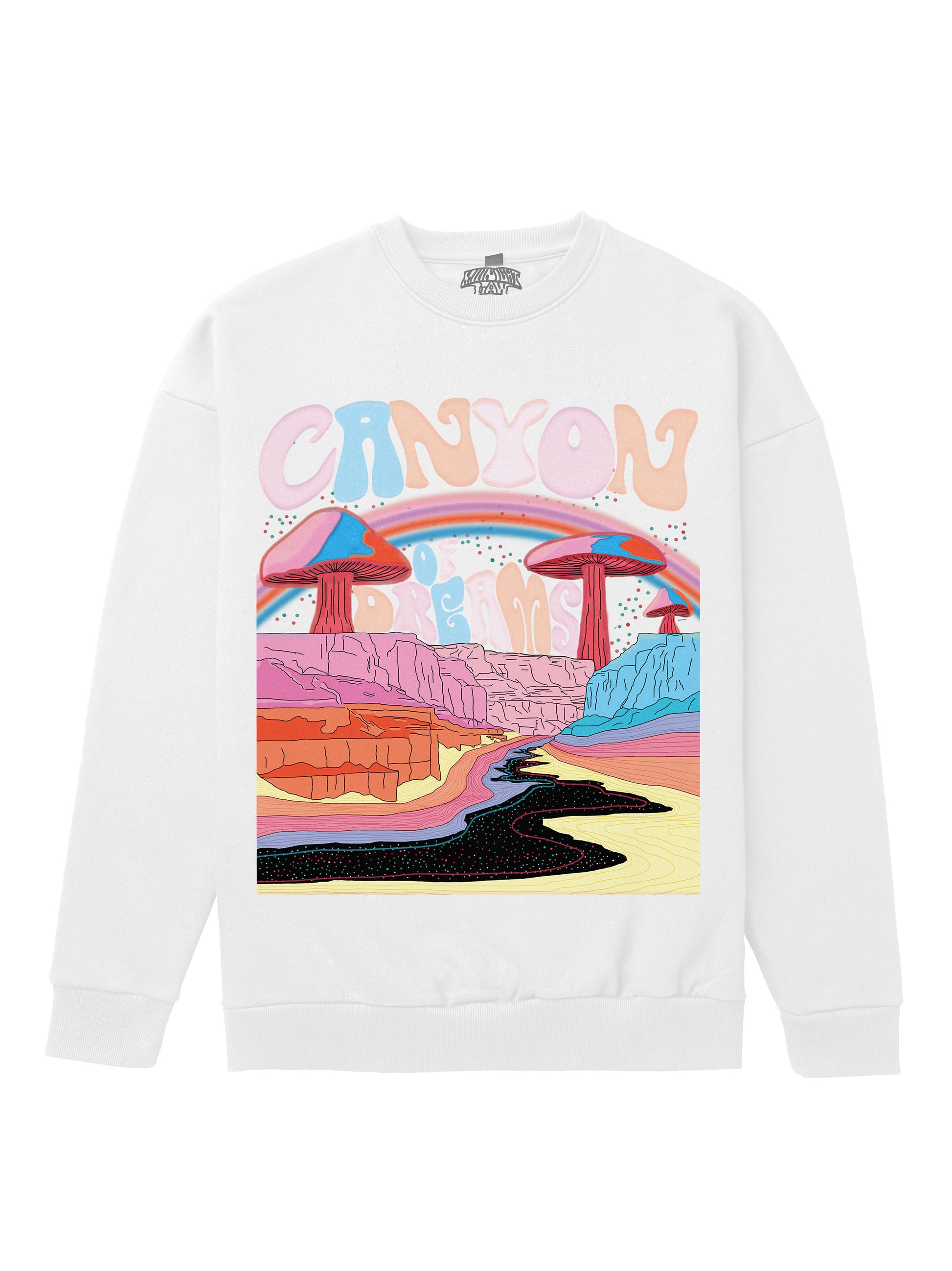 Canyon of Dreams Heavyweight Sweatshirt [Unisex] - 400 GSM-Far Out 60s Collection featuring t-shirts, oversized t-shirts, hoodies, and sweatshirts with retro designs, capturing the bold and vibrant spirit of the 1960s