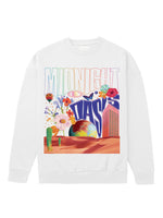 Midnight Oasis Heavyweight Sweatshirt [Unisex] - 400 GSM-Far Out 60s Collection featuring t-shirts, oversized t-shirts, hoodies, and sweatshirts with retro designs, capturing the bold and vibrant spirit of the 1960s