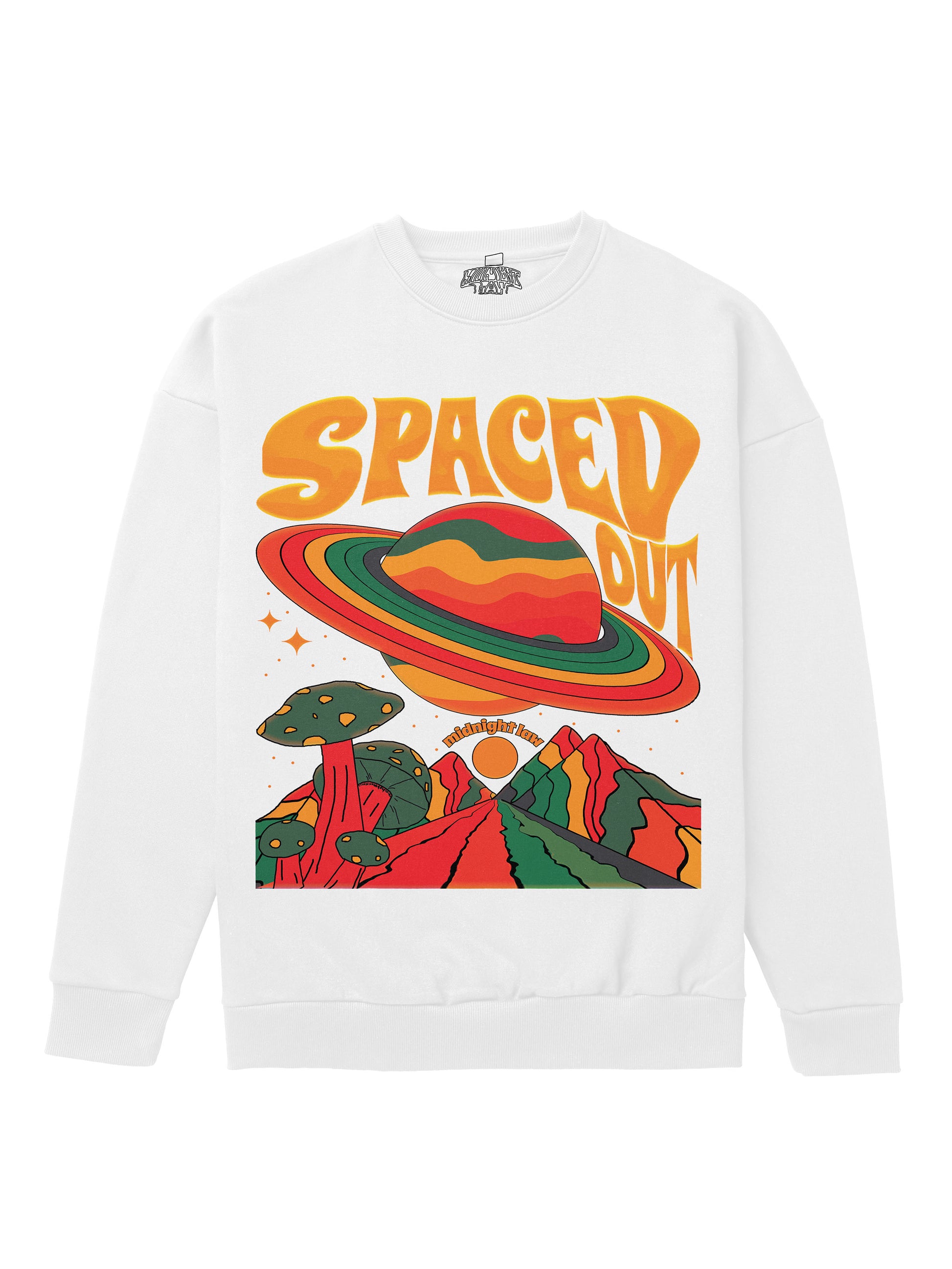 Spaced Out Heavyweight Sweatshirt [Unisex] - 400 GSM-Spacehead Collection featuring t-shirts, oversized t-shirts, hoodies, and sweatshirts with cosmic-inspired designs, offering a blend of style and comfort