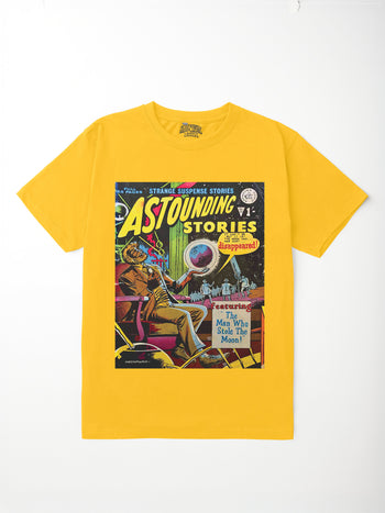 [Yellow / XL] Astounding Stories Regular Fit T-Shirt
